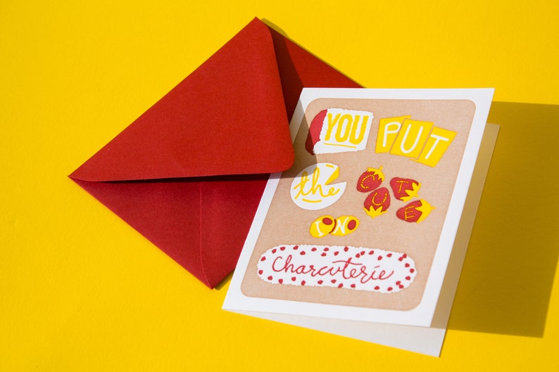 You Put The Cute in Charcuterie Letterpress Greeting Card image 4