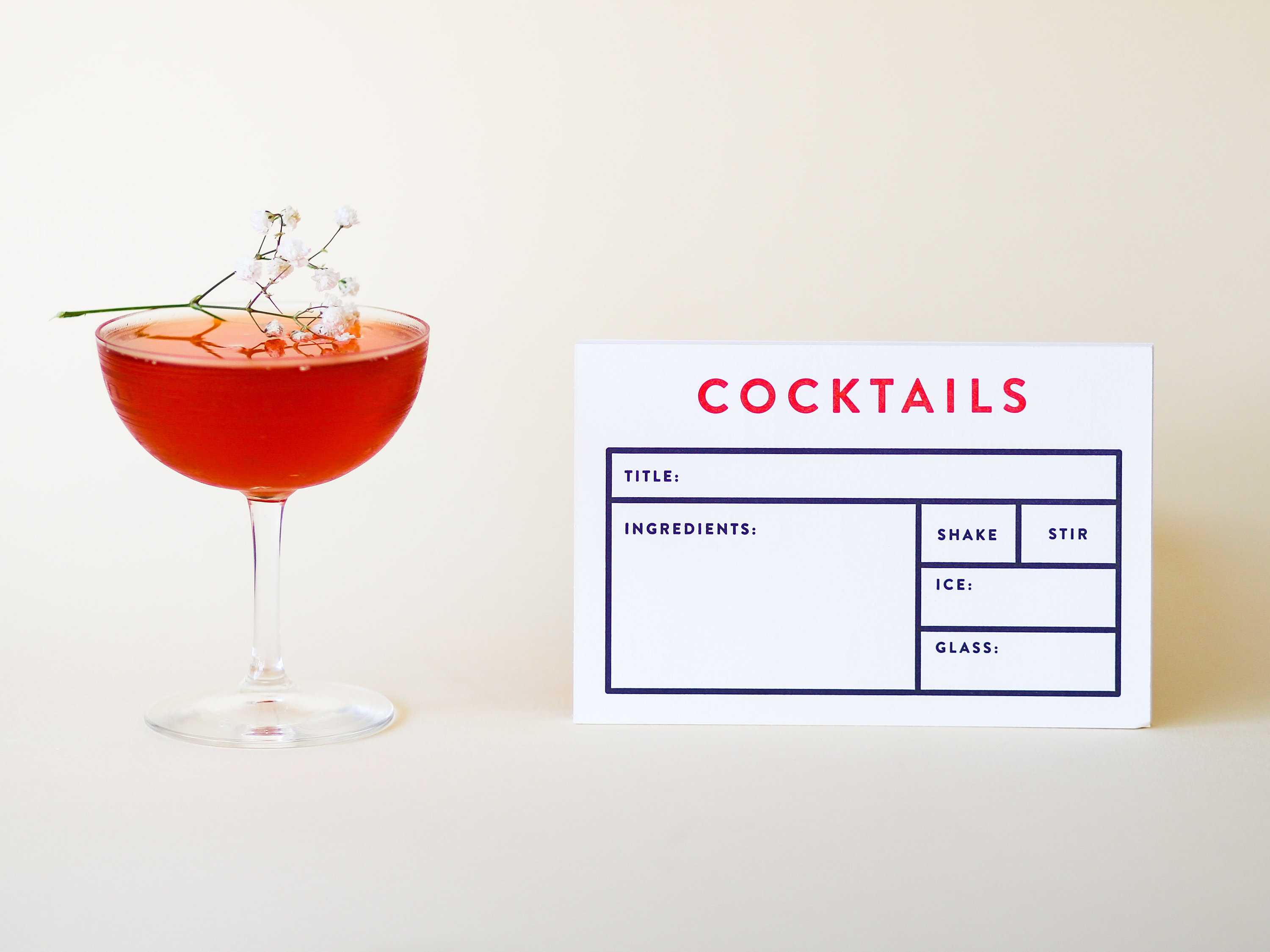 Cocktail Recipe Cards | Etsy