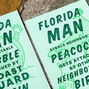 Florida Man Letterpress Postcard Set Vol. 2 image 3