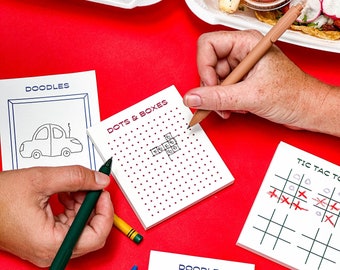 Gaming Notepad Trio - Tic Tac Toe, Dots & Boxes, Doodles