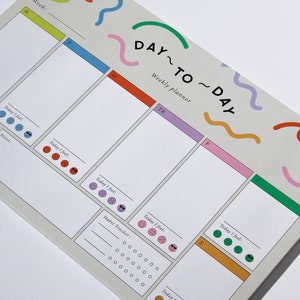Day-to-Day Large Weekly Notepad