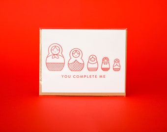 You Complete Me Greeting Card