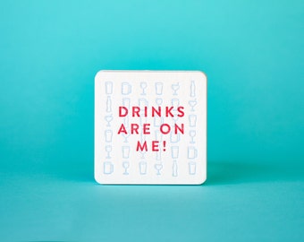 Drinks are on me! Letterpress paper coasters