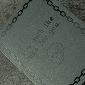 I've Goth The Hots For You Letterpress Greeting Card image 5