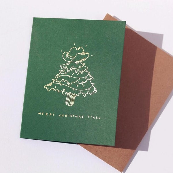 Merry Christmas Y'all! Foil Stamped Card