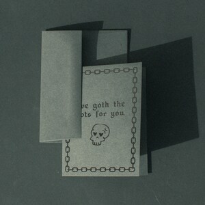 I've Goth The Hots For You Letterpress Greeting Card image 4