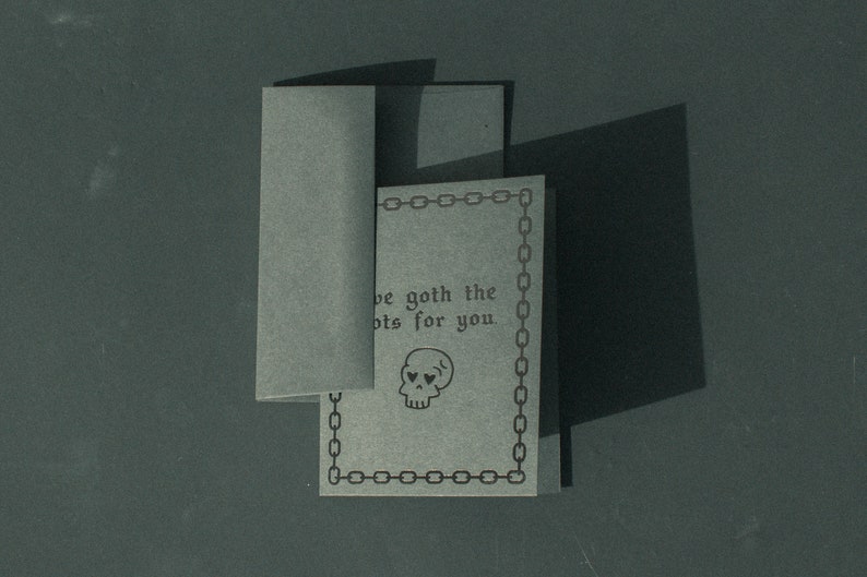 I've Goth The Hots For You Letterpress Greeting Card image 4