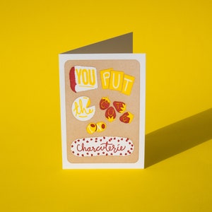 You Put The Cute in Charcuterie Letterpress Greeting Card image 1