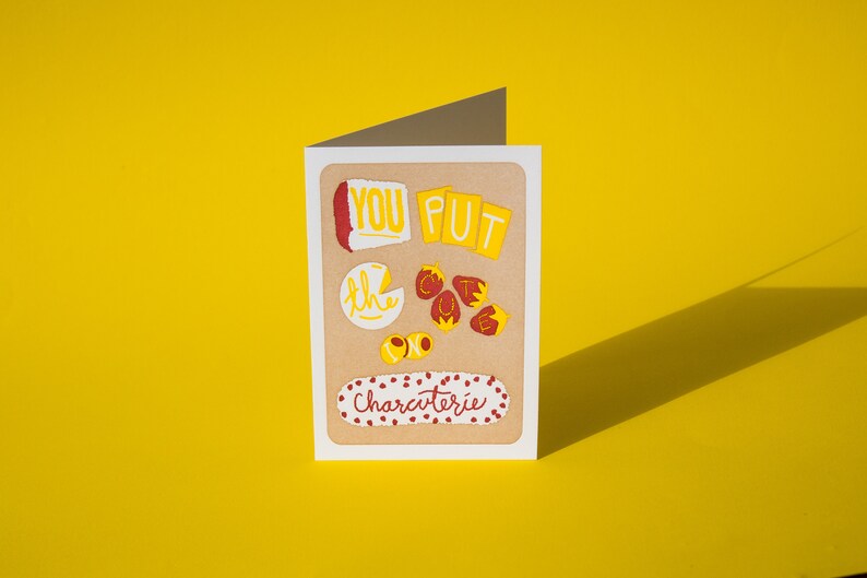 You Put The Cute in Charcuterie Letterpress Greeting Card image 1