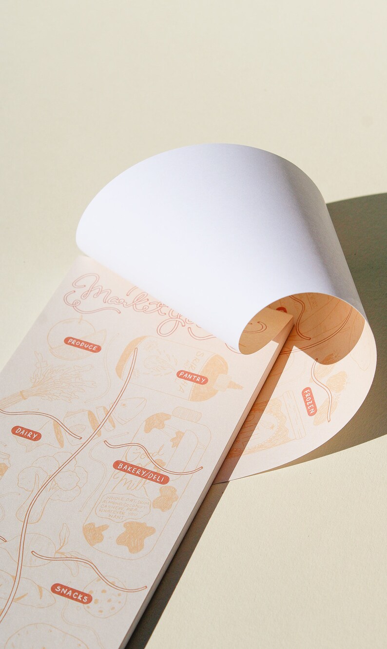Category Grocery List Notepad - Etsy