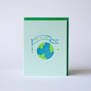 Joy To Me Letterpress Greeting Card image 1