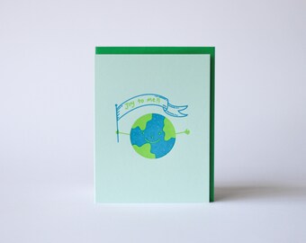 Joy To Me Letterpress Greeting Card