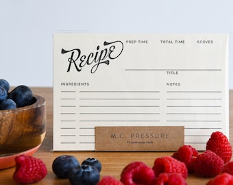 Letterpress Recipe Cards - Bakers Dozen (13 Count)