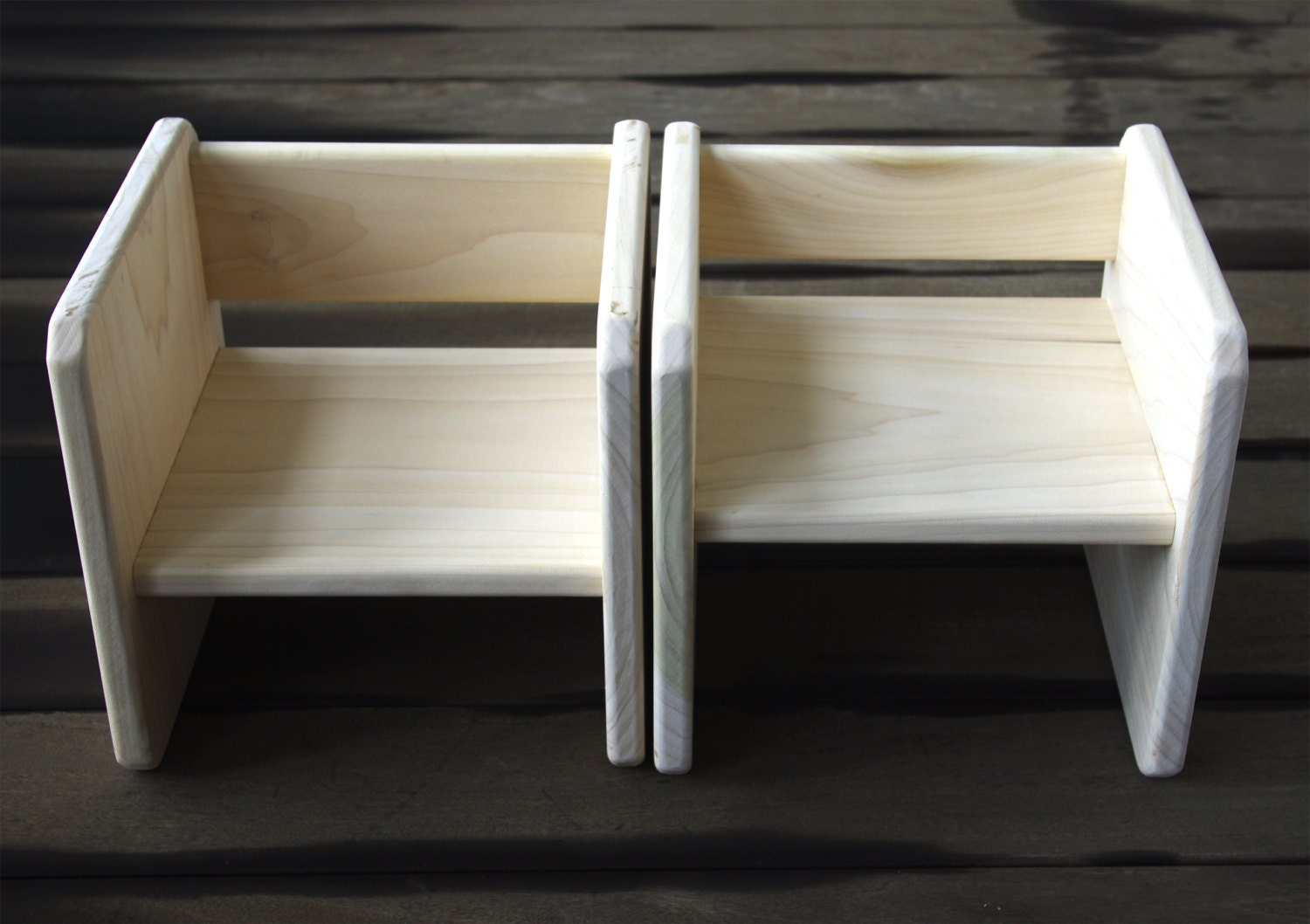 Small Solid Wood Cube Chair for infants / toddlers Toddler Etsy