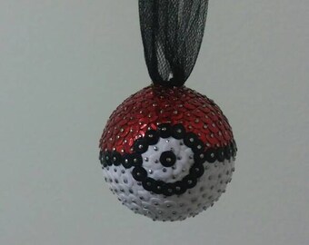 Pokemon Poke ball Hand-made Sequin Christmas Ornament