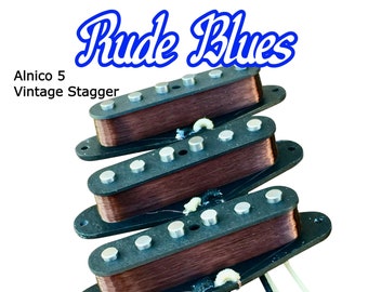 Tone Hatch Handwound Guitar Pickups Rude Blues Stratocaster Set,  Alnico 5 Scatterwound Hand wound