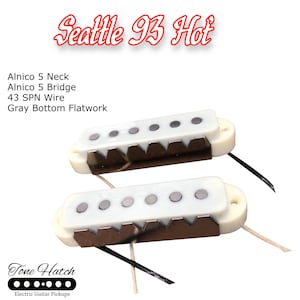 Tone Hatch Handwound Guitar Pickups Seattle 93&#39; Jaguar Pickup Set, Alnico 5 Scatterwound Hand wound