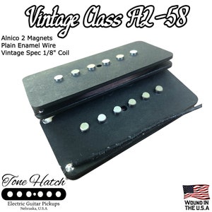 Tone Hatch Handwound Vintage Class A2-58 Alnico 2 Jazzmaster Guitar Pickups Set- A2 Hand Wound-