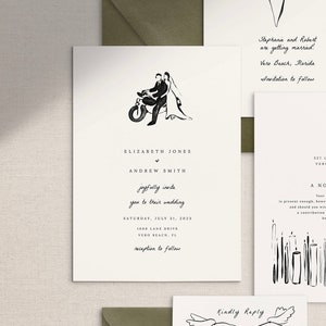 Whimsical Wedding Invitation Bundle, Handdrawn, Quirky Invite, Printable Wedding Invitation Bundle, Editable Invitation, Digital Download