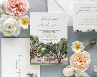 Paquete de boda BellaCosa Lakeside, paquete de invitaciones de boda imprimibles, descarga digital, invitación de boda en Lake Wales, Florida Central