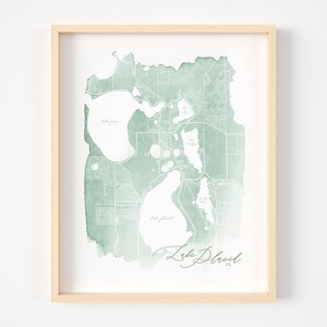 Carte à l’aquarelle, Cadeau de carte personnalisable, Carte de ville personnalisée, Art cartographique personnalisé, Aquarelle, Impression de carte