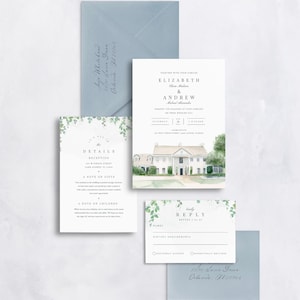 Adams Estate Wedding Invitation, Central Florida Event, Printable Wedding Invitation Bundle, Editable Invitation, Digital Download
