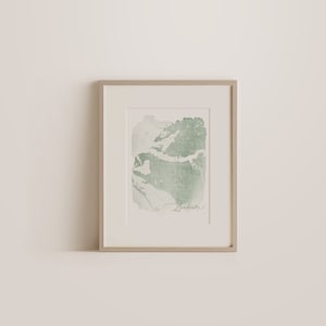 Bradenton Karte Print, Sarasota Florida, Aquarell Karte, Florida Karte Geschenk, individuelle Stadt Karte, Karte Kunst, Aquarell, Karte Druck