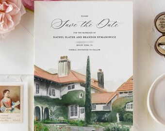 Mansión Sydonie Guardar la fecha, Invitación de boda imprimible, Invitación editable, Descarga digital, Invitación de boda de Orlando