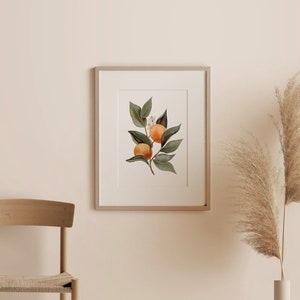 Orange Fine Art Print, Florida Orange Blossom, Florida Flower Print, Orange Blossom Aquarelle, Fine Art Print, Home Decor