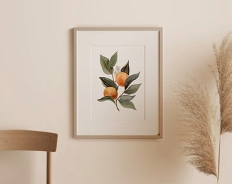 Impresión de bellas artes naranja, Flor de naranja de Florida, Impresión de flores de Florida, Acuarela de flor de naranja, Impresión de bellas artes, Decoración del hogar