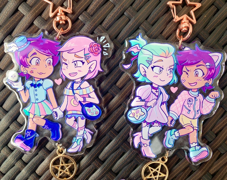 Pastel Goth / Fairy Kei Lumity Decorative Acrylic Charms (The Owl House) PREORDER 