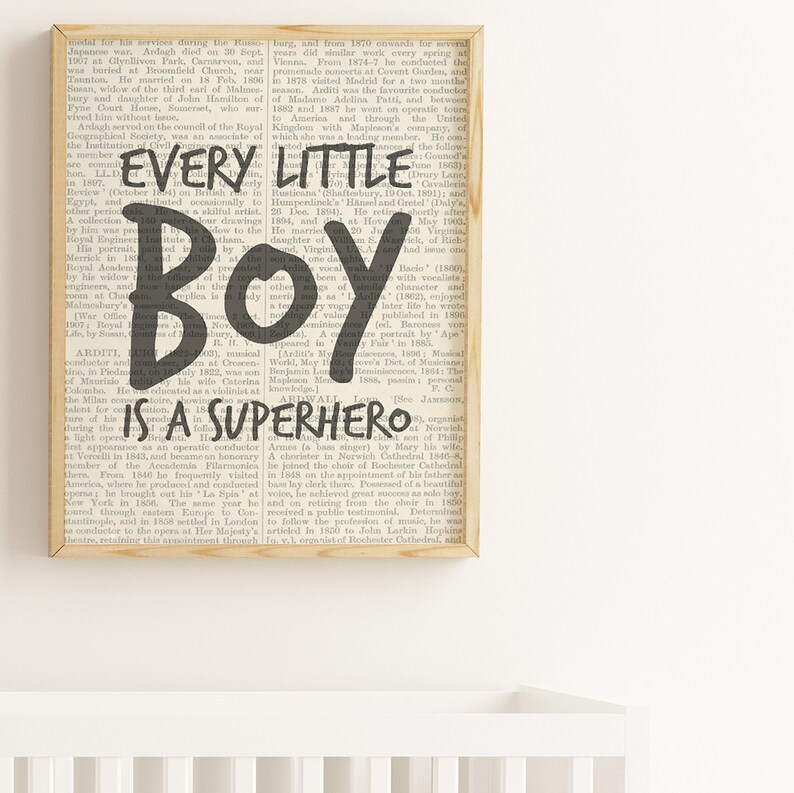 Boy Nursery Decor Baby Boy Quote Every Little Boy is a Etsy