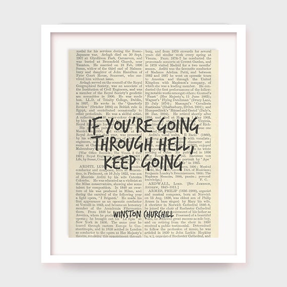 Winston Churchill Quote Print: Motivational Wall Art (Digital Download)
