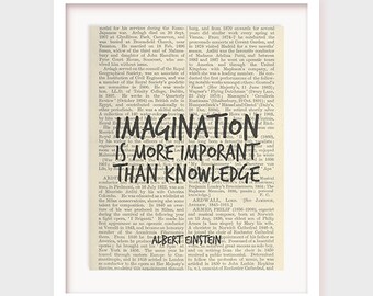 Albert Einstein-citattryck, inspirerande väggkonst (PDF)