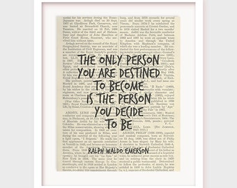 Inspirational Quote Art Print, Ralph Waldo Emerson (Digital Download)