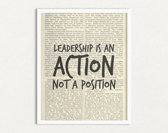 Leadership Quote Print, Office Wall Art (Instant Download)