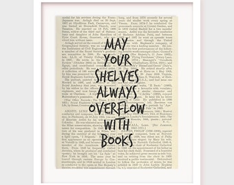 Que tus estanterías se llenen de libros. Impresión, decoración de biblioteca (descarga digital).