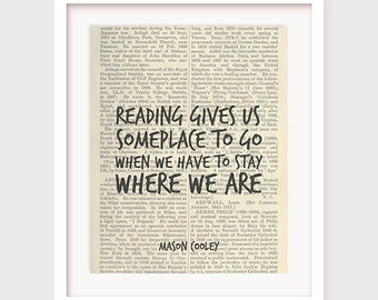 Book Quote Art Print, Mason Cooley Quote (Downloadable)
