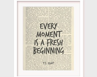 Impresión con cita de T. S. Eliot, arte mural inspirador (descarga digital)