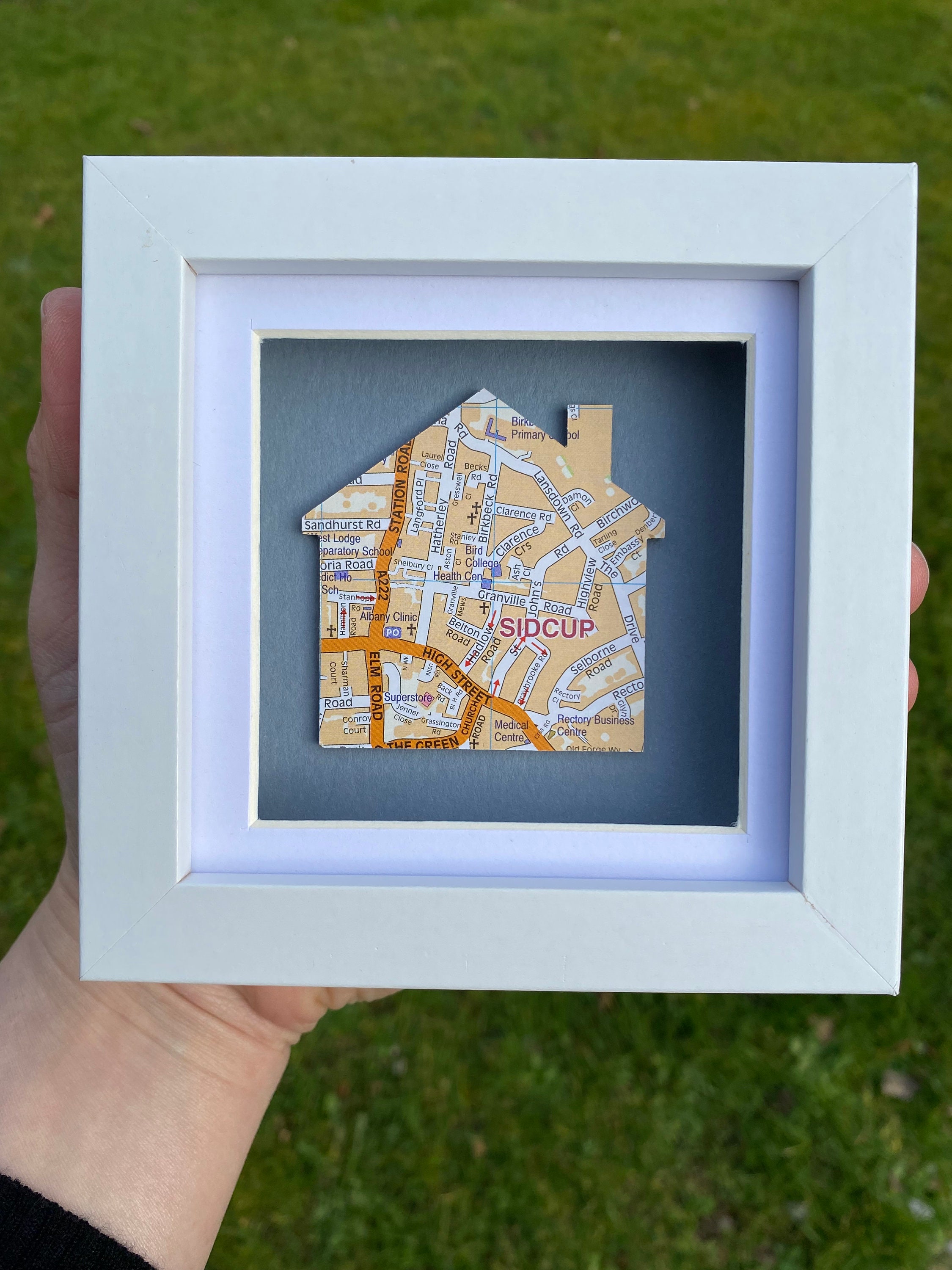 New Home Frame With Original Map - Etsy UK