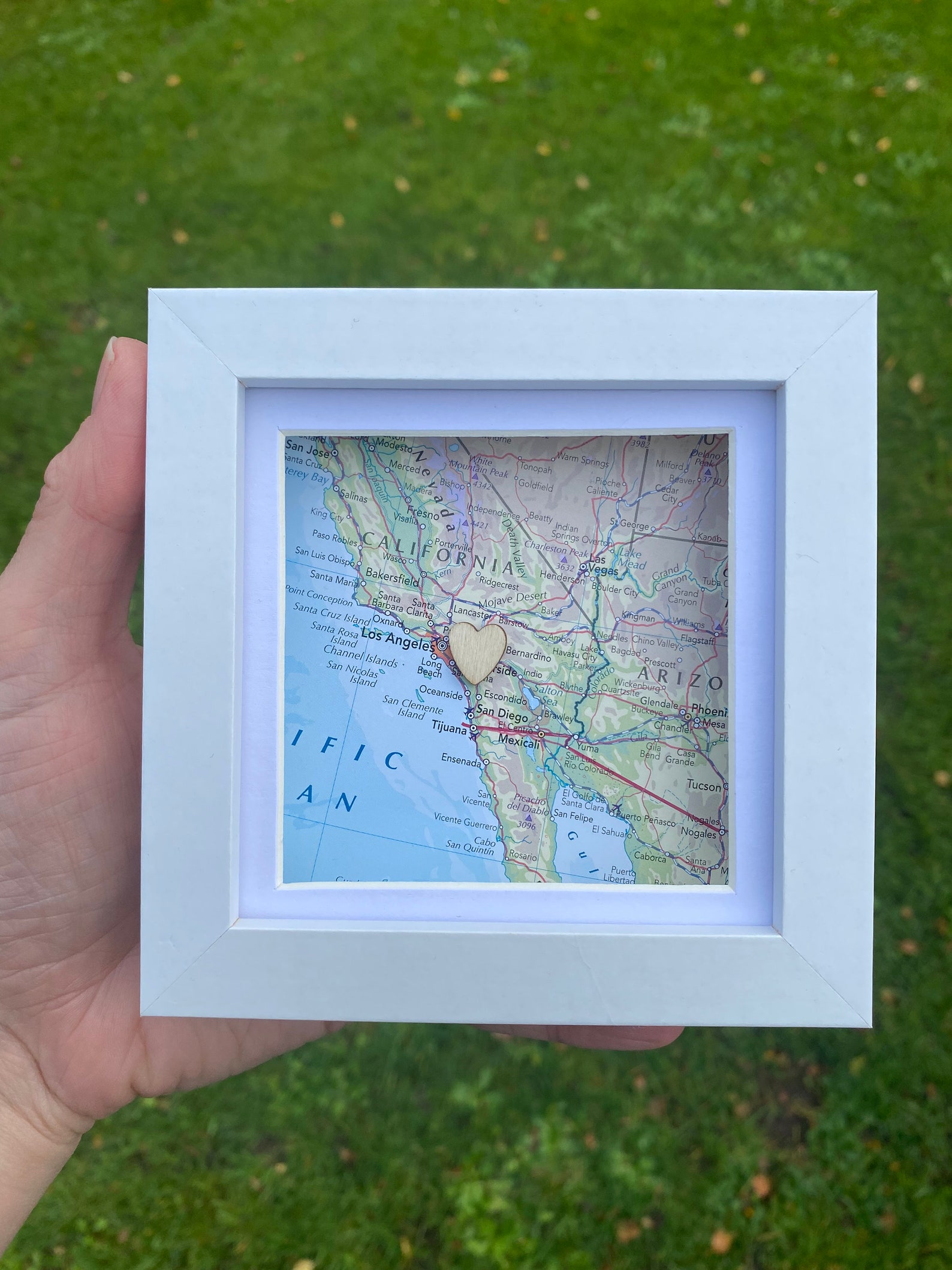 Small Box Frame Map - Etsy