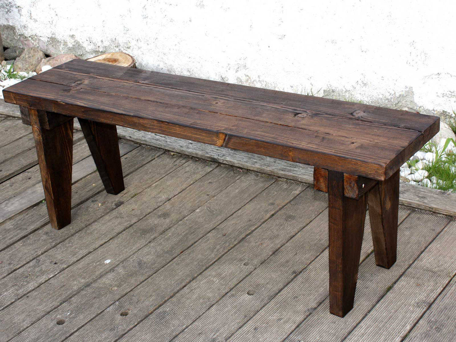 Opas Garden Bench Wooden Bench Bench Bench Flower Bench Bench Etsy