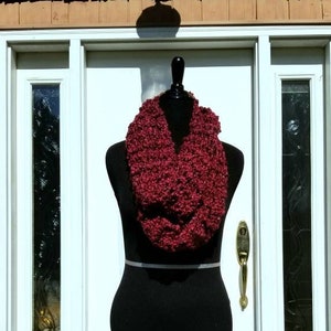 Super Soft Infinity Scarf in Dark Red (FREE SHIPPING)
