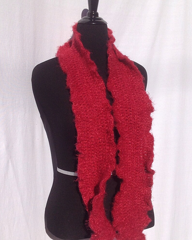 CLEARANCE Romantic Ruffles Scarf in Red FREE SHIPPING - Etsy