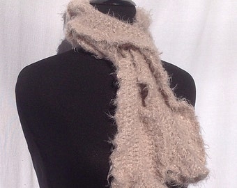 CLEARANCE Romantic Ruffles a Scarf in Beige Gray