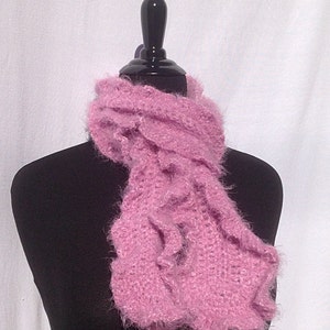 Romantic Ruffles Scarf in Raspberry Pink (FREE SHIPPING)