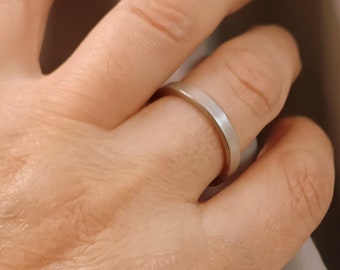 Titanium Ring,matt Titanium ring, sleek modern, Ring titanium ,Minimalist Titanium ring, anniversary ring, wedding ring ,for men's and women