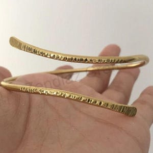 Gold Upper Arm Band ,Silver ,Gold, brass,Silver Plated, Silver 925, Handmade hammered Arm Cuff Minimalist