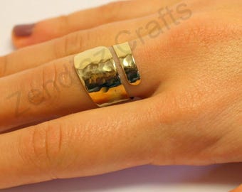 Hammered Cuff Ring: