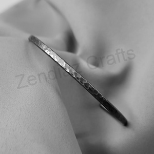 Titanium  Bracelet,thin elegant bracelet,Rustic Hand Forged ,Patina,handmade , Gift for Women and Men ,Personalized Bracelet